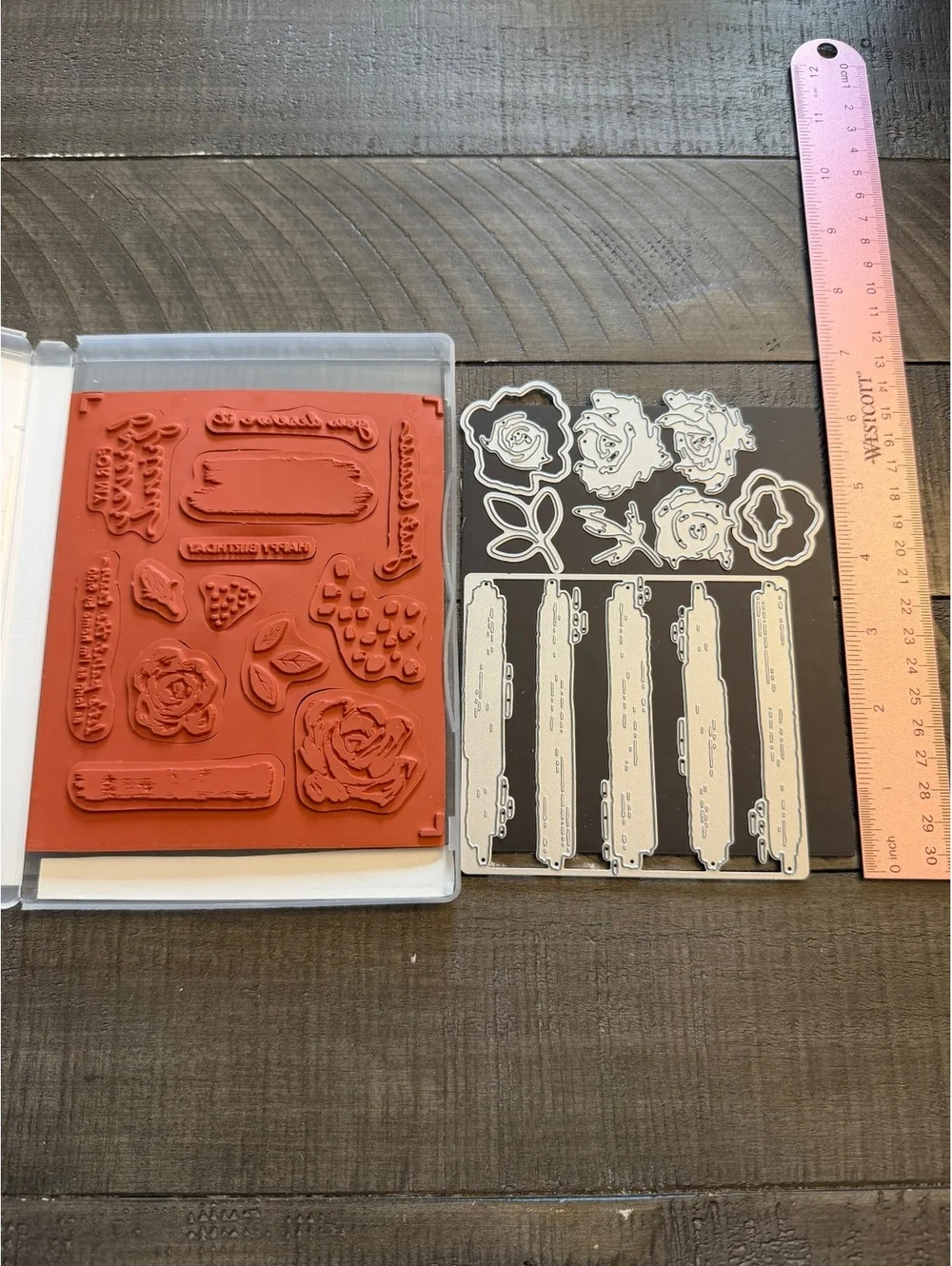Stampin’ Up Brushed Blooms stamp set with Beautiful Brushstrokes Dies